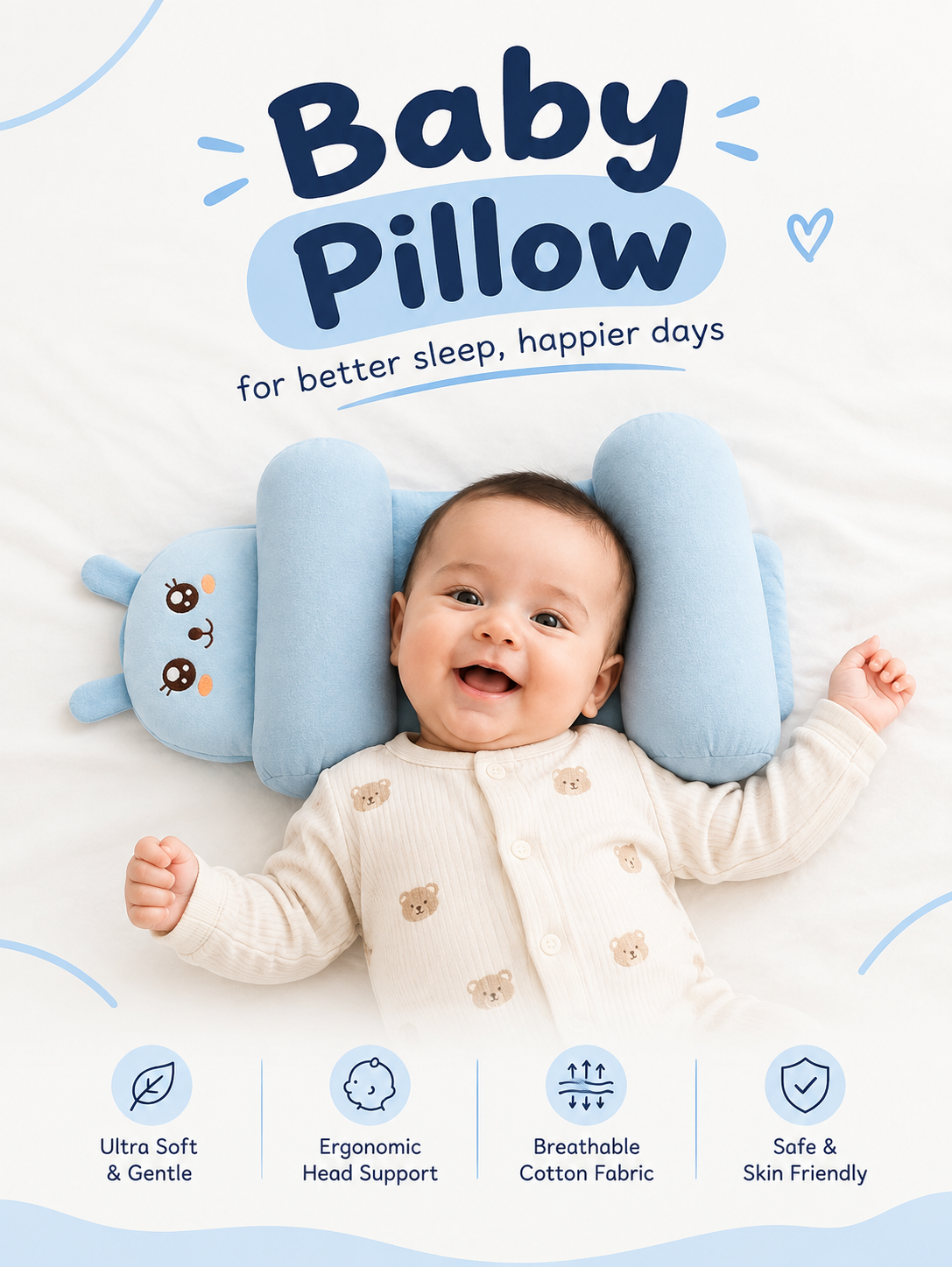 Baby Shaping Head Support Pillow